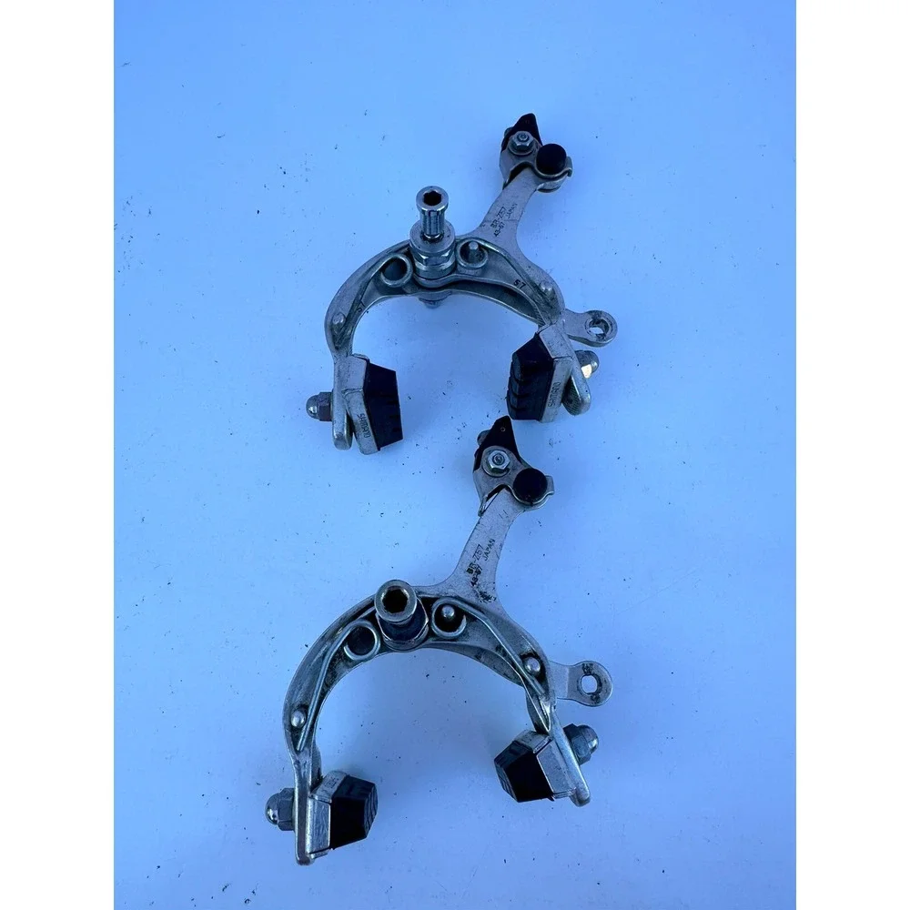 Vintage Shimano BR-Z57 Silver Aluminum Side Pull Road‎ Bike Caliper Brake Set